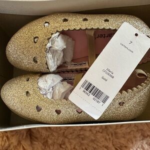 Carter's Gold Glitter Shoes